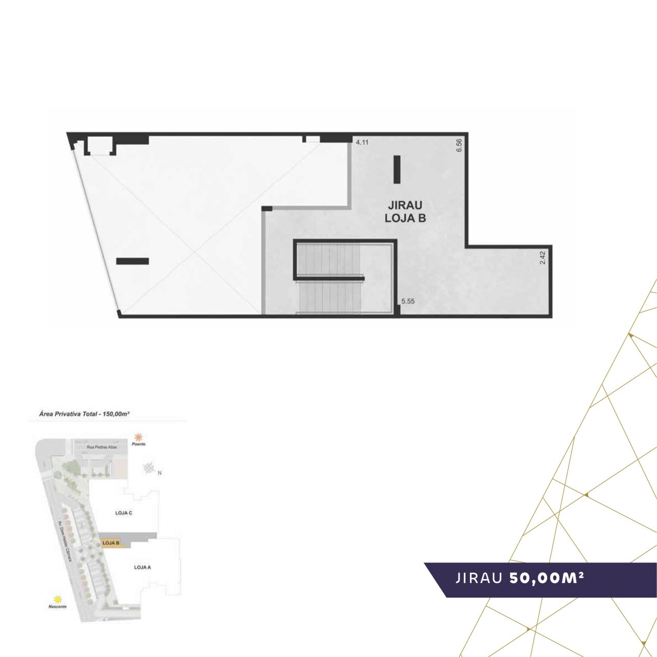 Loja B · jirau · 50,00 m²